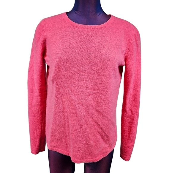Preswick & Moore Hot Pink 100% Cashmere Round Neck Sweater Size Medium Women's - Picture 1 of 8